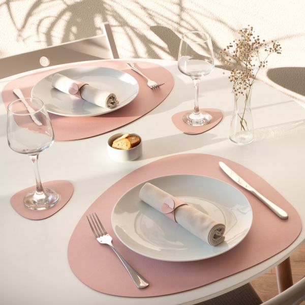 Подстановочная салфетка фигурная 37х44 см, натуральная кожа, Srosewater SKINNATUR