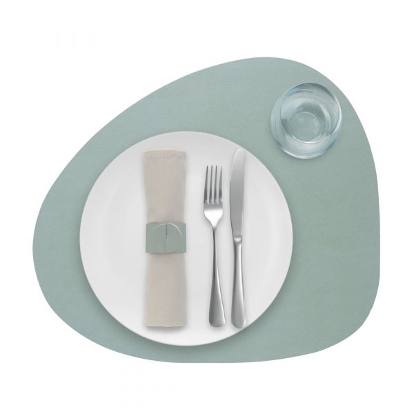 Подстановочная салфетка фигурная 37х44 см, натуральная кожа, icy grey SKINNATUR