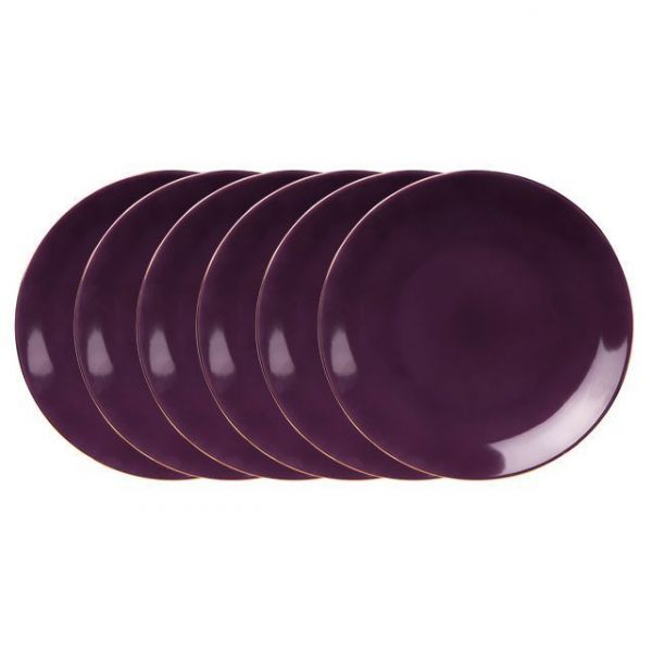 Набор тарелок 27 см Monalisa Tunisie Porcelaine фиолетовый