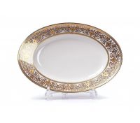 Блюдо Tunisie Porcelaine Mimosa Ramses Or овальное 35 см 