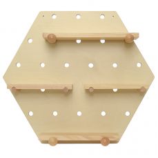 Полка настенная шестиугольная shely, D50 см, светлое дерево