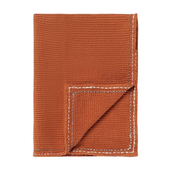 Набор вафельных полотенец с декоративной строчкой из коллекции essential, 50х70 см Tkano
