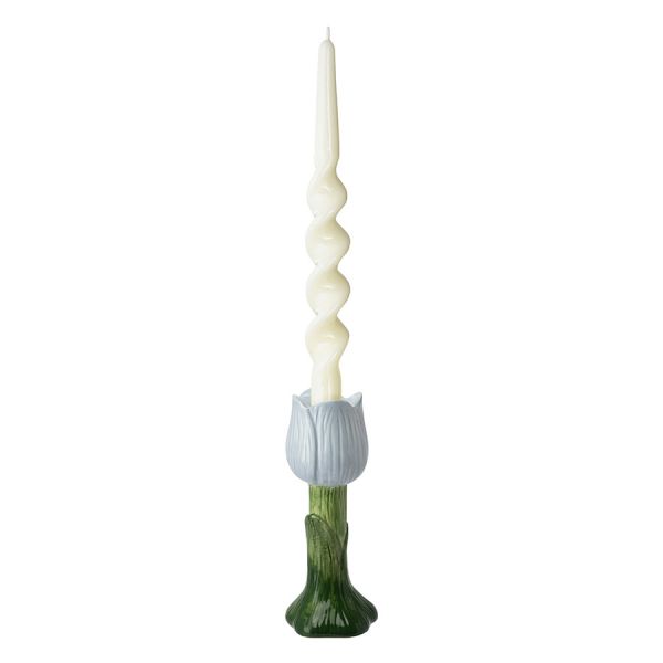 Подсвечник floret голубого цвета из коллекции blossom, 20 см Tkano
