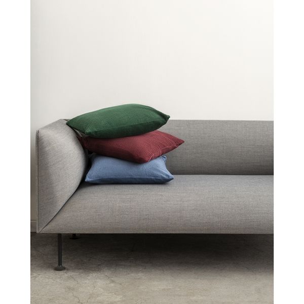 Чехол на подушку фактурный из хлопкового бархата зеленого цвета  из коллекции essential, 45х45 см