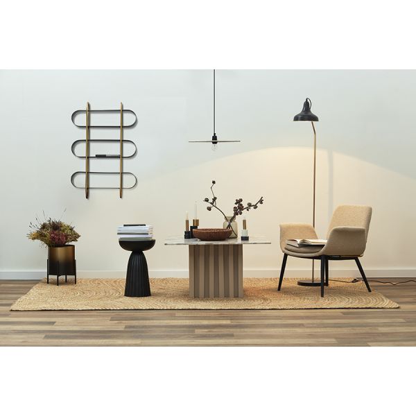 Торшер enkel sand 165 см золотистый/черный Bergenson Bjorn