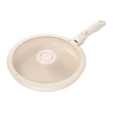 Сковорода с крышкой и съемной ручкой smart ceramic, 28 см, Smart Solutions, SS0000381