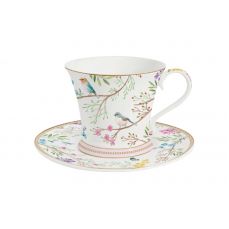 Чашка с блюдцем Пение птиц, 0,2 л Easy Life