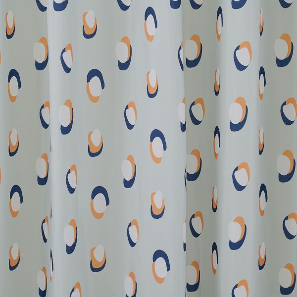 Штора для ванной мятного цвета с принтом sun spots  из коллекции wild, 180х200 см Tkano