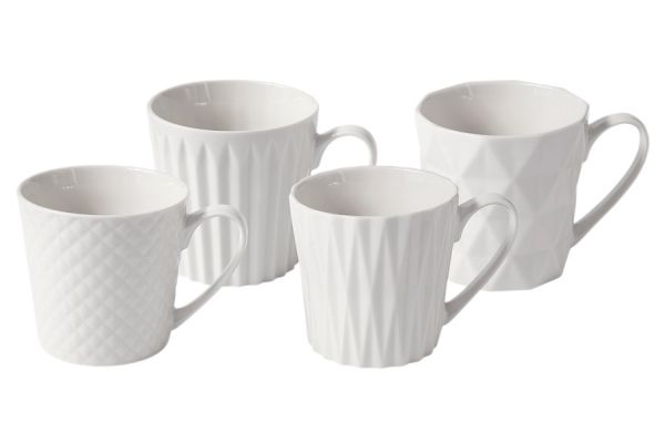 Набор из 4-х кружек Nova, белый 0.38 л Maxwell & Williams