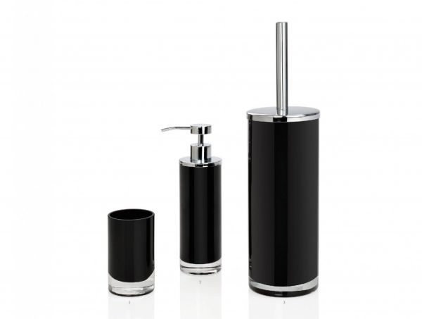 Ёршик туалетный черное стекло и хром ANDREA HOUSE 