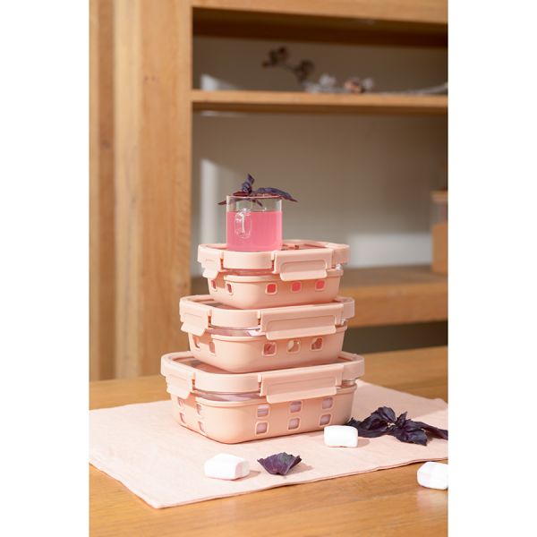 Контейнер для запекания, хранения и переноски продуктов в чехле, 370 мл, бежевый Smart Solutions