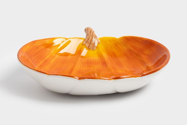Блюдо 23 см, керамика, оранжевое, Тыква, Bright pumpkin ANNA LAFARG
