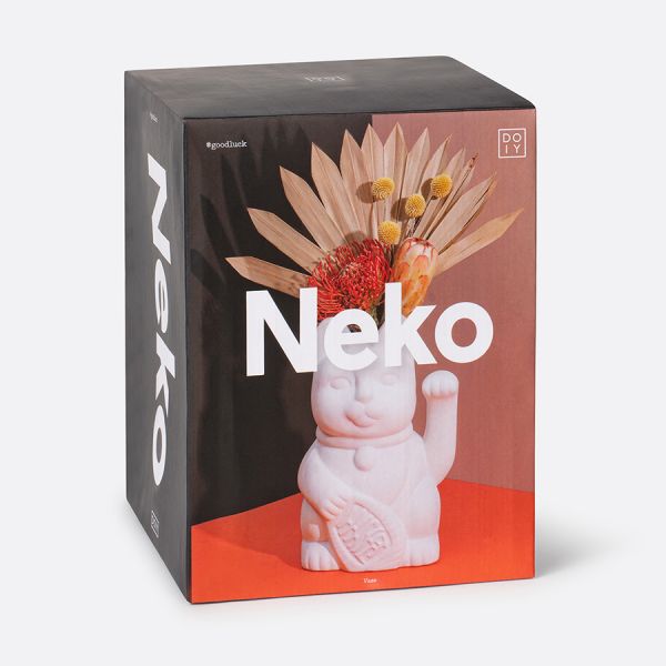 Ваза для цветов neko, 20 см, белая Doiy