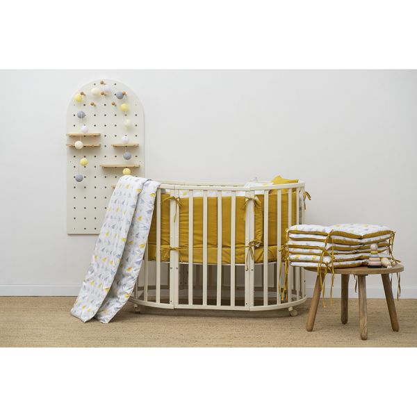 Комплект постельного белья из сатина с принтом dinosauria world из коллекции tiny world, 110х140 см Tkano