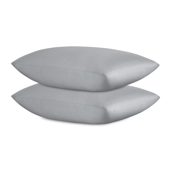 Комплект постельного белья из премиального сатина светло-серого цвета из коллекции essential, 150х200 см Tkano