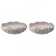 Набор из 2 сервировочных тарелок corals серого цвета из коллекции sea treasures Tkano