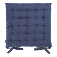 Подушка на стул из хлопка темно-синего цвета из коллекции essential, 40х40 см Tkano