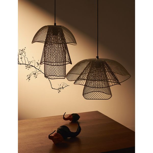 Светильник подвесной vinger, D48х30 см, белый/бежевый/золотой Bergenson Bjorn