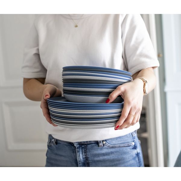 Тарелка connect organic 25,5 см темно-серая