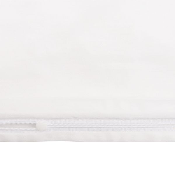 Комплект постельного белья из сатина белого цвета с серым кантом из коллекции essential 150х200 см