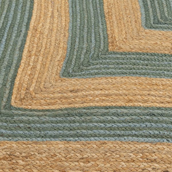 Ковер из джута с вставками зеленого цвета из коллекции ethnic, 160х230 см Tkano