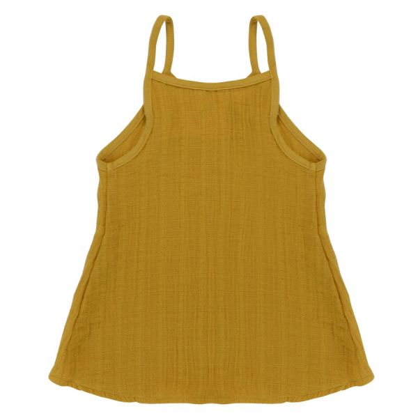 Топ из хлопкового муслина горчичного цвета из коллекции essential 3-4y