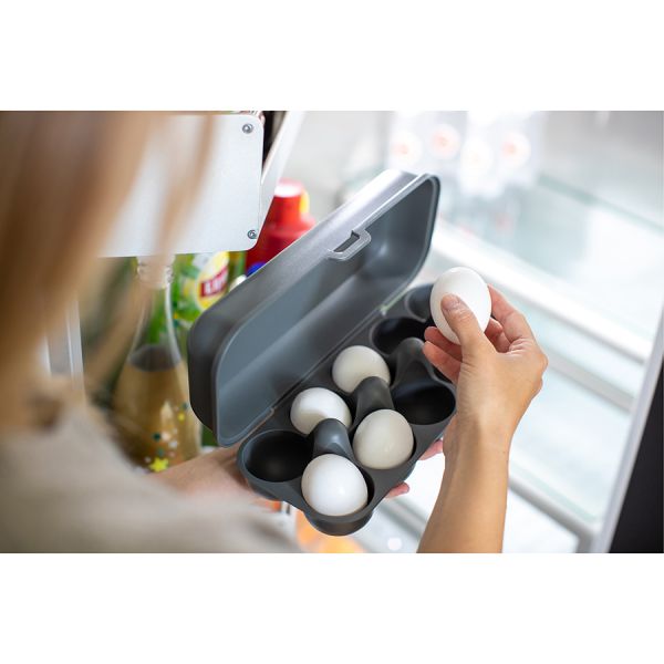 Контейнер для яиц eggs to go, organic, темно-серый