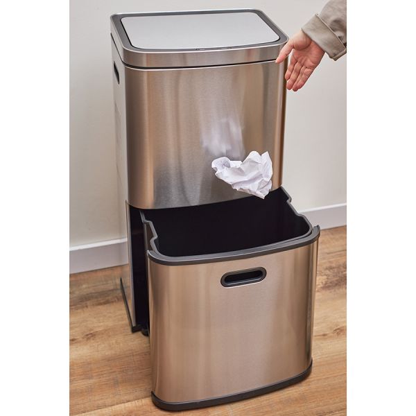 Контейнер мусорный с 2-мя отделениями smart bin, сенсорный, 60 л Smart Solutions