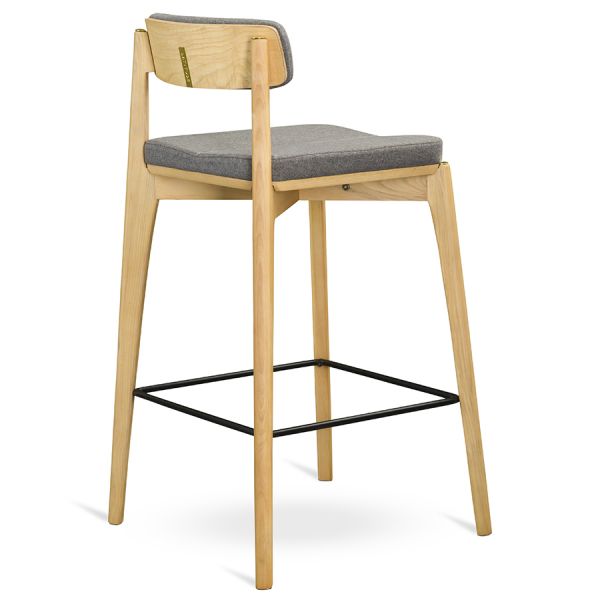 Стул полубарный aska рогожка ясень/серый