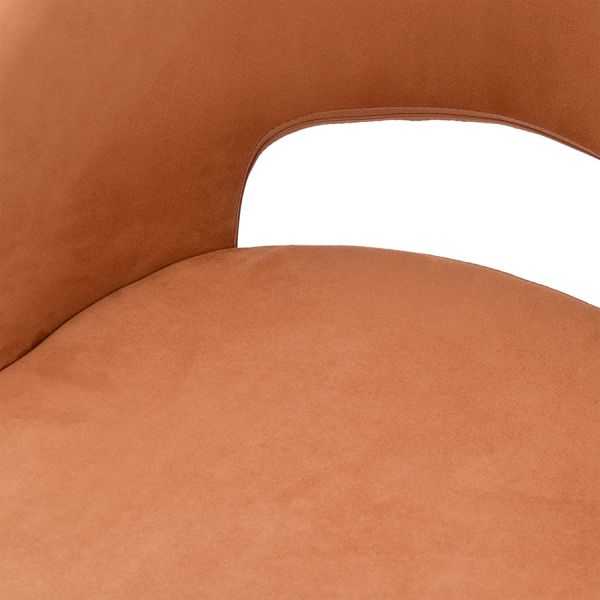 Кресло earl экозамша коричневое Berg