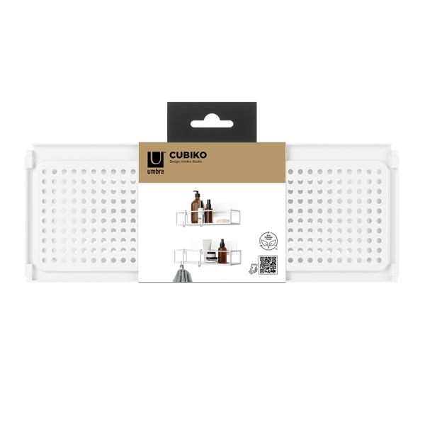 Набор из 2-х полок для ванной cubiko, белые Umbra