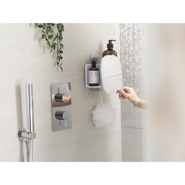 Органайзер для душа с зеркалом easystore белый