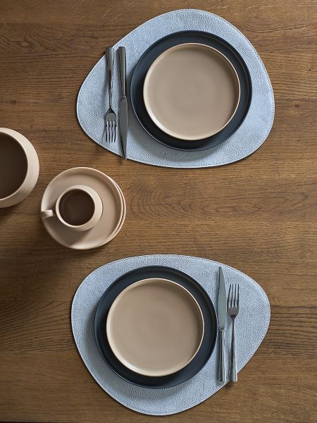 Набор из 2-х двухсторонних сервировочных салфеток drop, 33х41 см, синий/светло-серый Liberty Jones