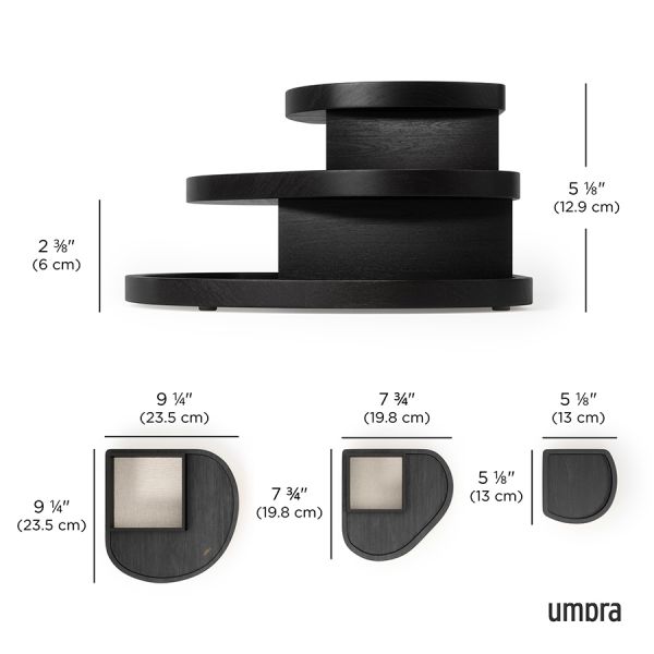 Шкатулка cove, черная Umbra
