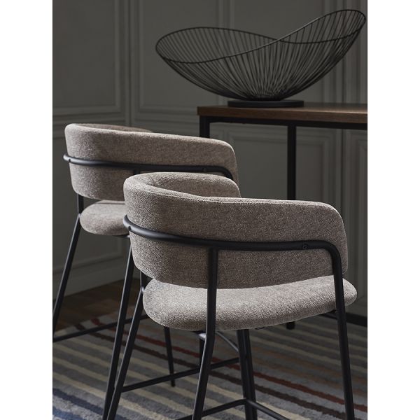 Стул полубарный helning, мягкий шенилл, капучино Bergenson Bjorn