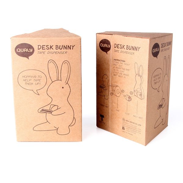 Диспенсер для скотча bunny, белый Qualy