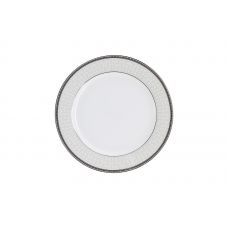 Тарелка десертная 21 см, фарфор, белая, с серебристым кантом, Ривьера Anna Lafarg Emily
