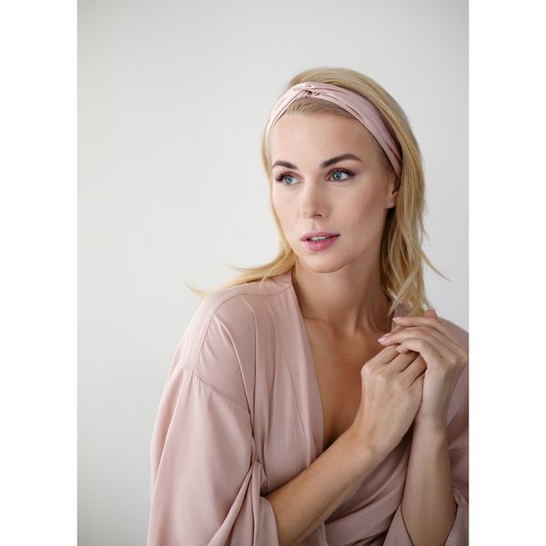 Повязка для волос из натурального шелка цвета пыльной розы из коллекции essential Tkano