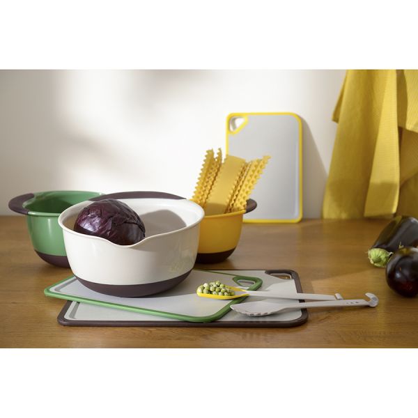 Щипцы кухонные многофункциональные synn, 28,5 см, светло-серые/желтые