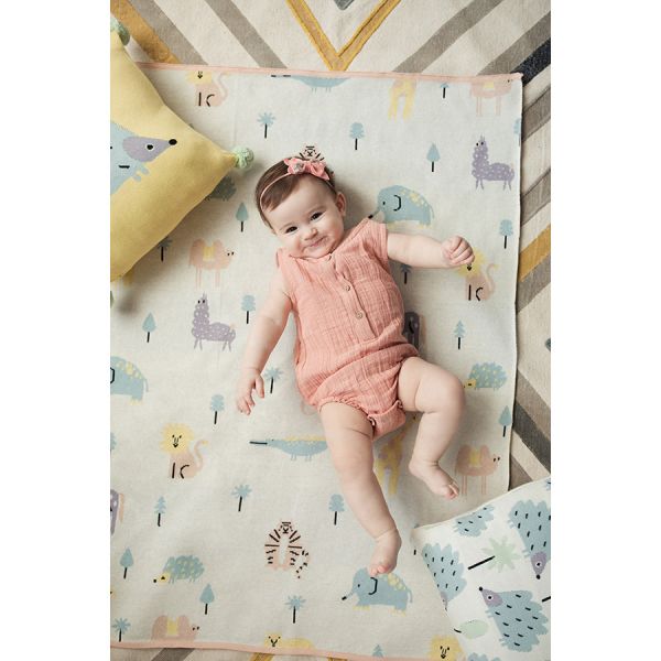 Боди из хлопкового муслина цвета пыльной розы из коллекции essential 12-18m