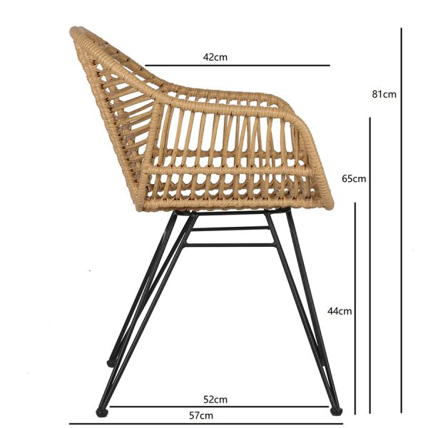 Стул vetle bent, ротанг Bergenson Bjorn