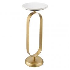 Столик приставной svein, D25,5 см, мрамор/золотой Bergenson Bjorn