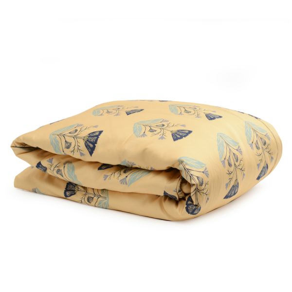 Комплект постельного белья полутораспальный из сатина с принтом 'Летний цветок' из коллекции essenti