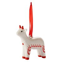 Ёлочная игрушка Символ года белоснежного цвета из коллекции new year essential Tkano