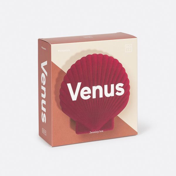 Шкатулка для украшений venus, 12,8х12,6х5 см, розовая Doiy