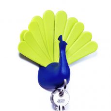 Ключница peacock, синяя/зеленая Qualy