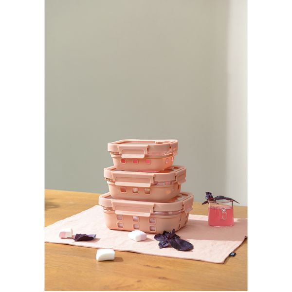 Контейнер для запекания, хранения и переноски продуктов в чехле, 370 мл, бежевый Smart Solutions