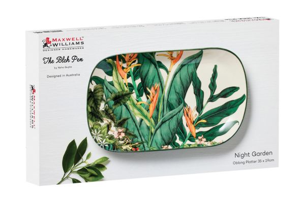 Блюдо овальное Ночной сад 35х19 см Maxwell & Williams