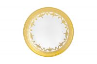 Тарелка суповая 21.5х3 см, 4 шт, стекло, золотистая, Versailles Same