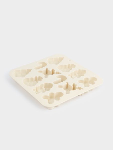 Форма для льда и шоколада 16х16 см, 12 отд, силикон, молочная, Новый год, Muffin ANNA LAFARG